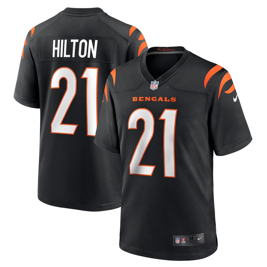 Men's Cincinnati Bengals Mike Hilton Nike Black Game Player Jersey - ujerseystore
