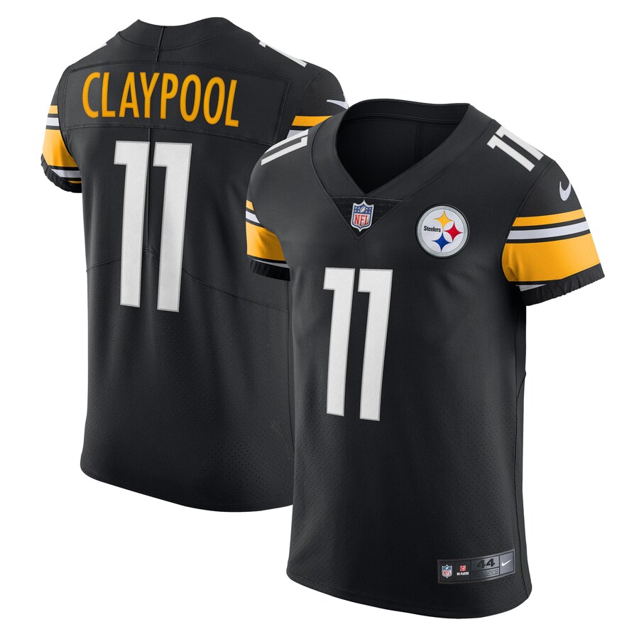 Men's Pittsburgh Steelers Chase Claypool Nike Black Vapor Elite Player Jersey - ujerseystore