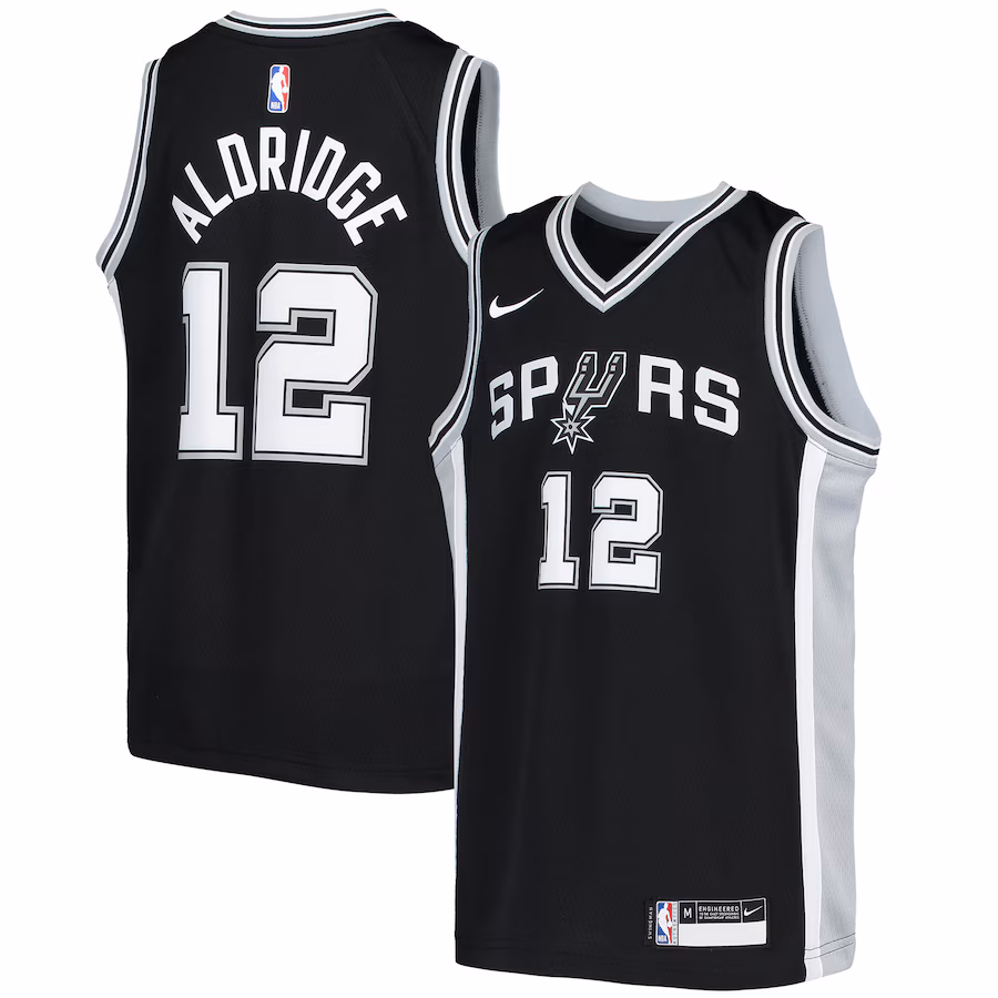 Youth San Antonio Spurs LaMarcus Aldridge Nike Black Swingman Jersey - Icon Edition - ujerseystore