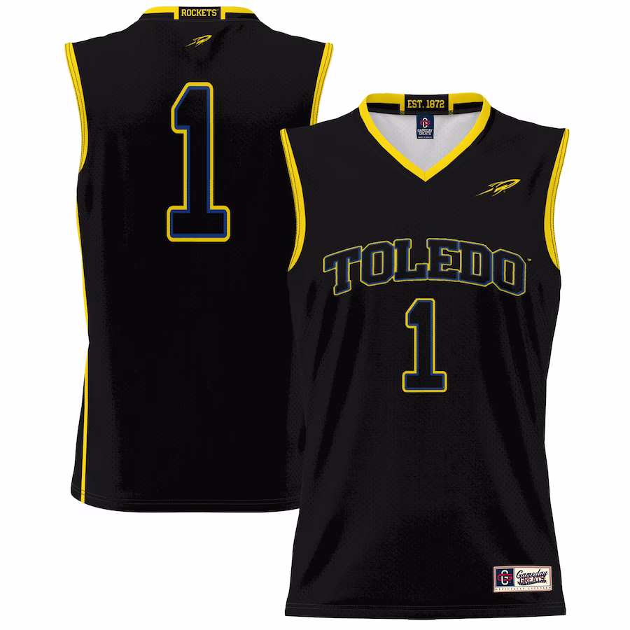 #1 Toledo Rockets GameDay Greats Youth Lightweight Basketball Jersey - Black - ujerseystore