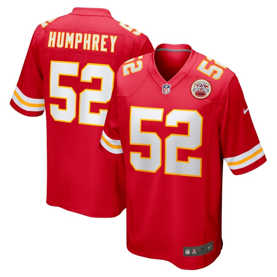 Men's Kansas City Chiefs Creed Humphrey Nike Red Game Jersey - ujerseystore