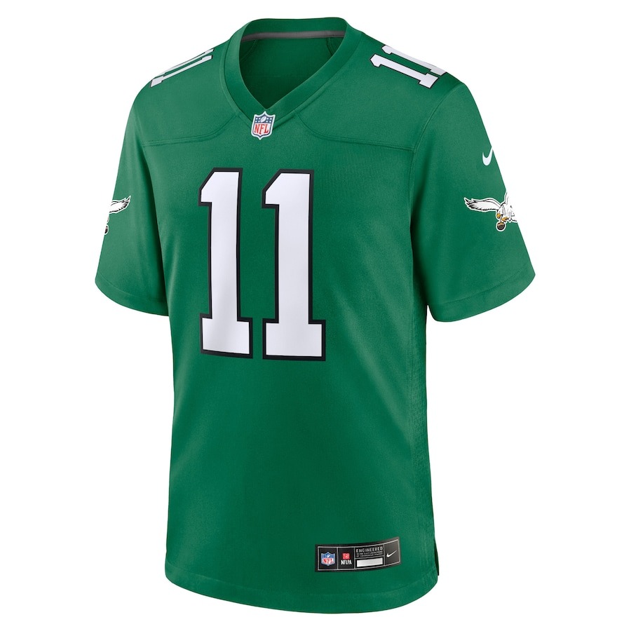 Men's Philadelphia Eagles A.J. Brown Nike Kelly Green Alternate Game Player Jersey - ujerseystore