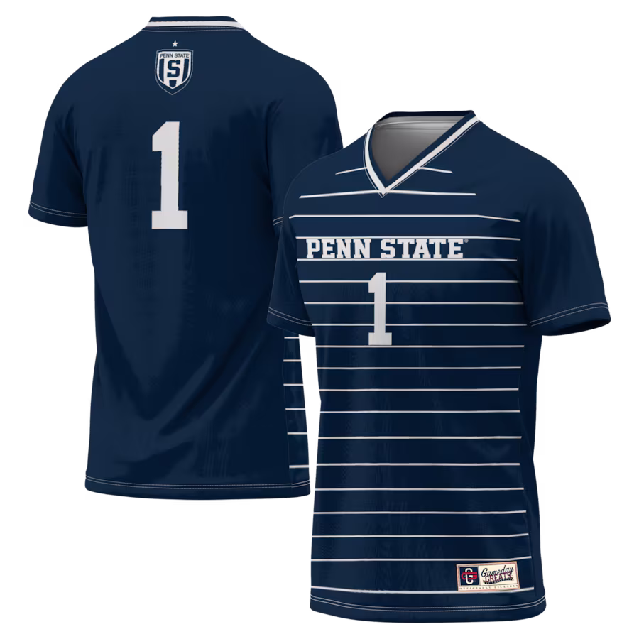 #1 Penn State Nittany Lions GameDay Greats Unisex Women's Soccer Lightweight Fashion Jersey - Navy - ujerseystore