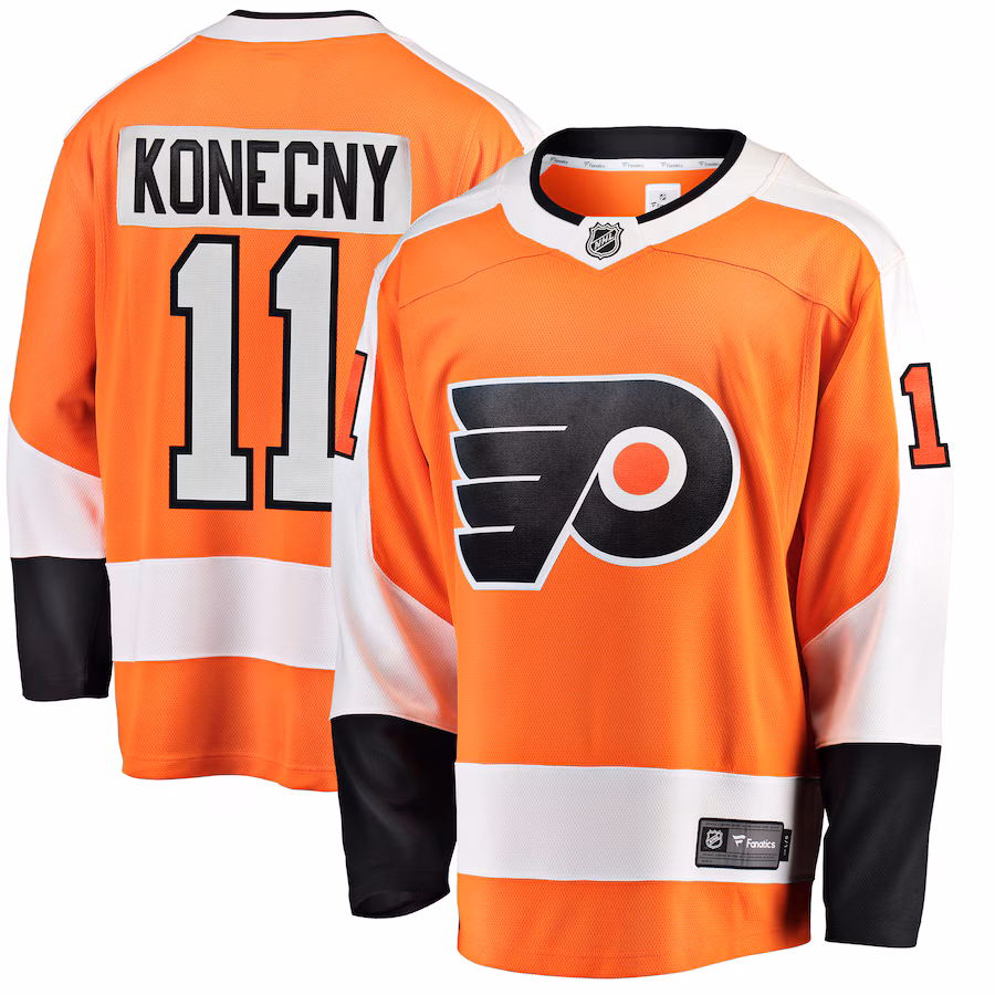 Men's Philadelphia Flyers Travis Konecny Fanatics Orange Breakaway Player Jersey - ujerseystore