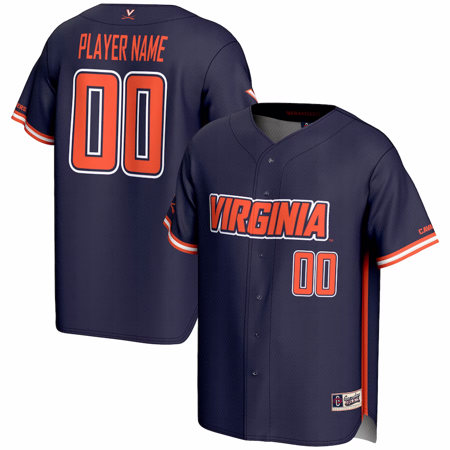 Virginia Cavaliers GameDay Greats Youth NIL Pick-A-Player Lightweight Baseball Jersey - Navy - ujerseystore