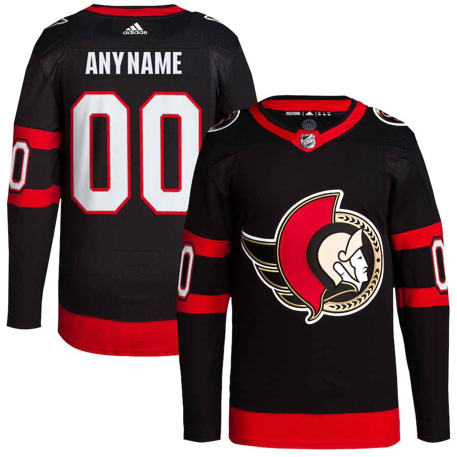 Men's Ottawa Senators adidas Black Home Primegreen Authentic Custom Jersey - ujerseystore