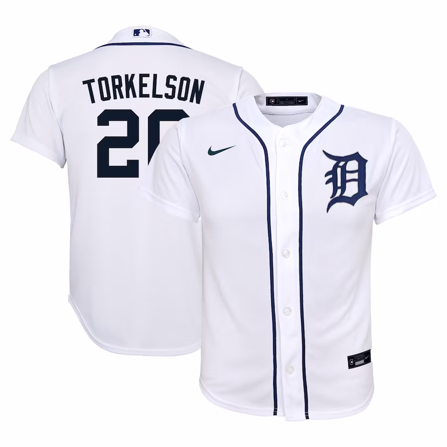 Youth Detroit Tigers Spencer Torkelson Nike White Home Replica Player Jersey - ujerseystore
