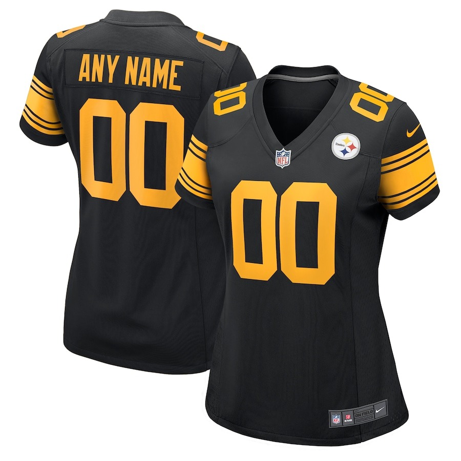 Women's Pittsburgh Steelers  Nike Black Alternate Custom Game Jersey - ujerseystore