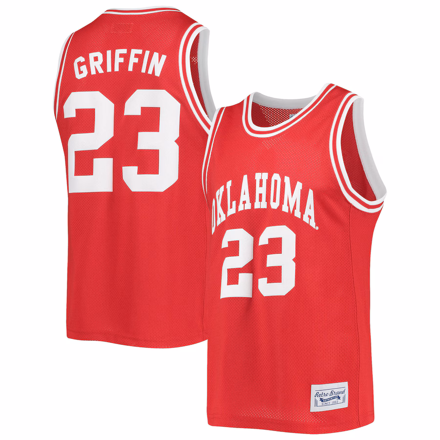 Men's Original Retro Brand Blake Griffin Crimson Oklahoma Sooners Commemorative Classic Basketball Jersey - ujerseystore