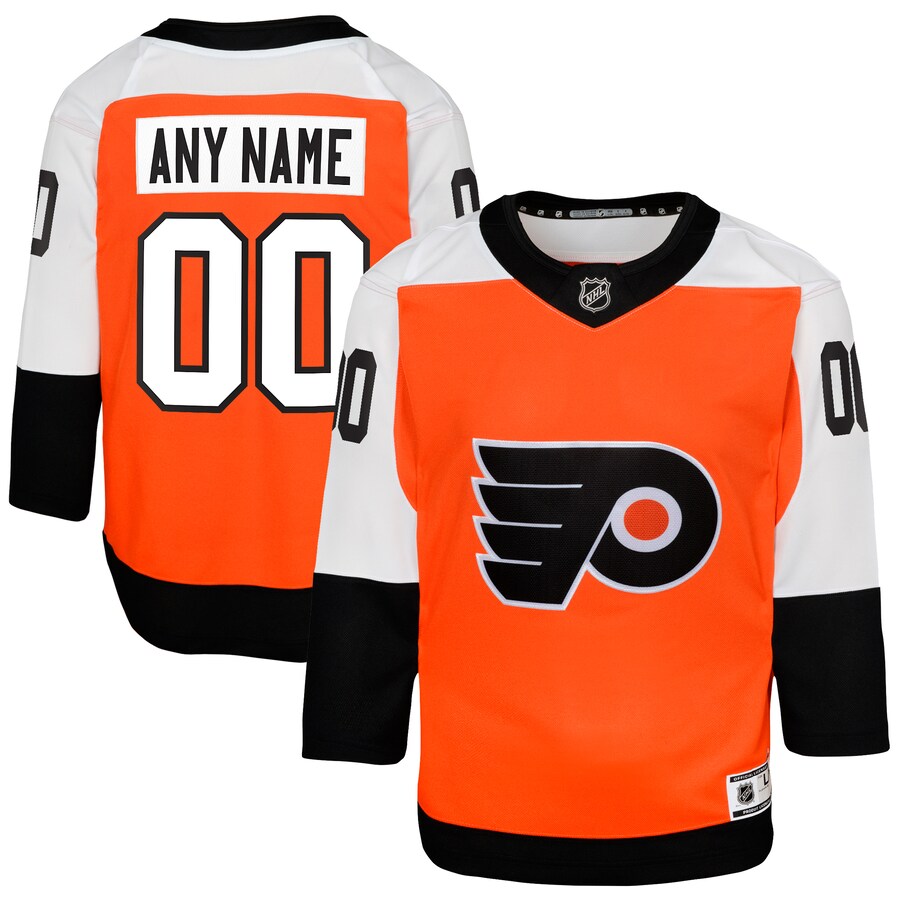 Youth Philadelphia Flyers Burnt Orange Home Premier Custom Jersey - ujerseystore