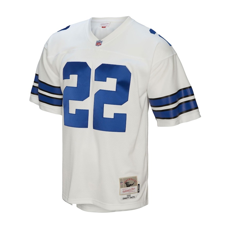 Men's Dallas Cowboys Emmitt Smith Mitchell & Ness White Legacy Replica Jersey - ujerseystore