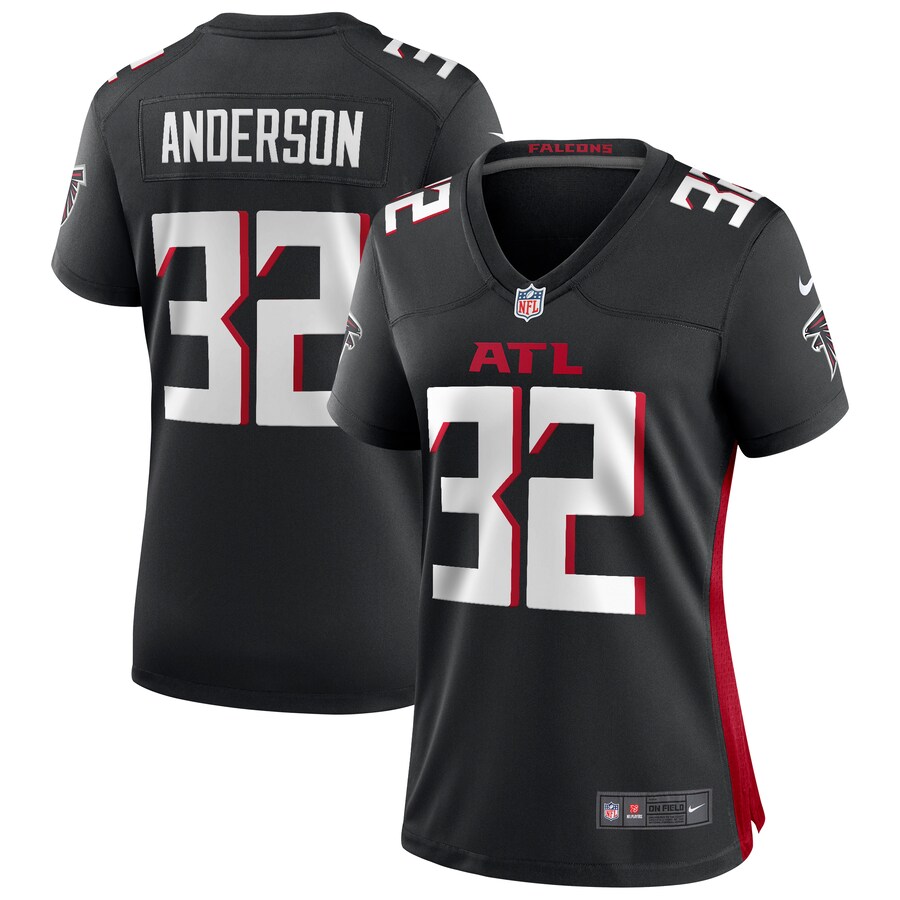 Women's Atlanta Falcons Jamal Anderson Nike Black Game Retired Player Jersey - ujerseystore