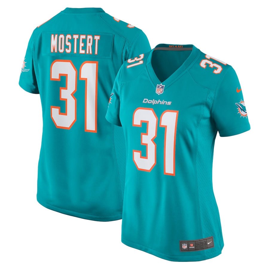 Women's Miami Dolphins Raheem Mostert Nike Aqua Game Jersey - ujerseystore