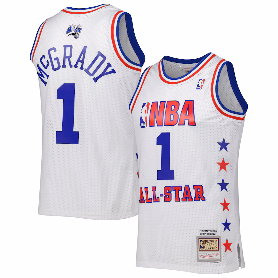 Men's Eastern Conference Tracy McGrady Mitchell & Ness White 2003 All Star Game Swingman Jersey - ujerseystore