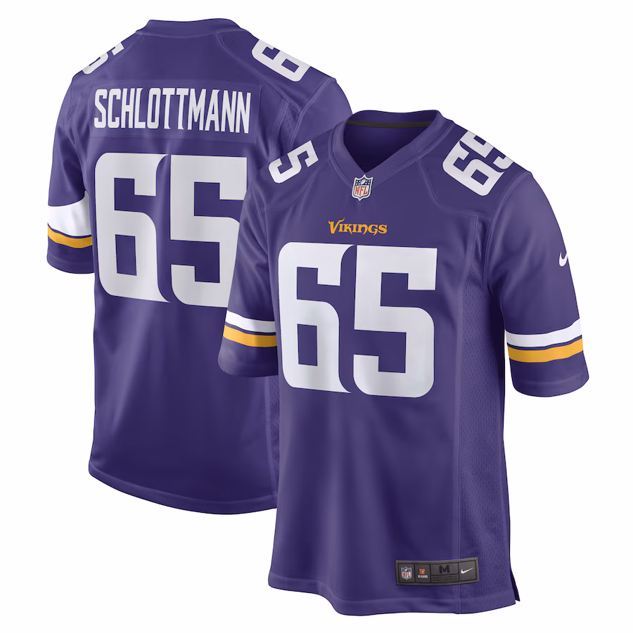 Men's Minnesota Vikings Austin Schlottmann Nike Purple Game Player Jersey - ujerseystore