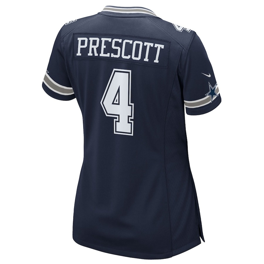 Women's Dallas Cowboys Dak Prescott Nike Navy Game Team Jersey - ujerseystore