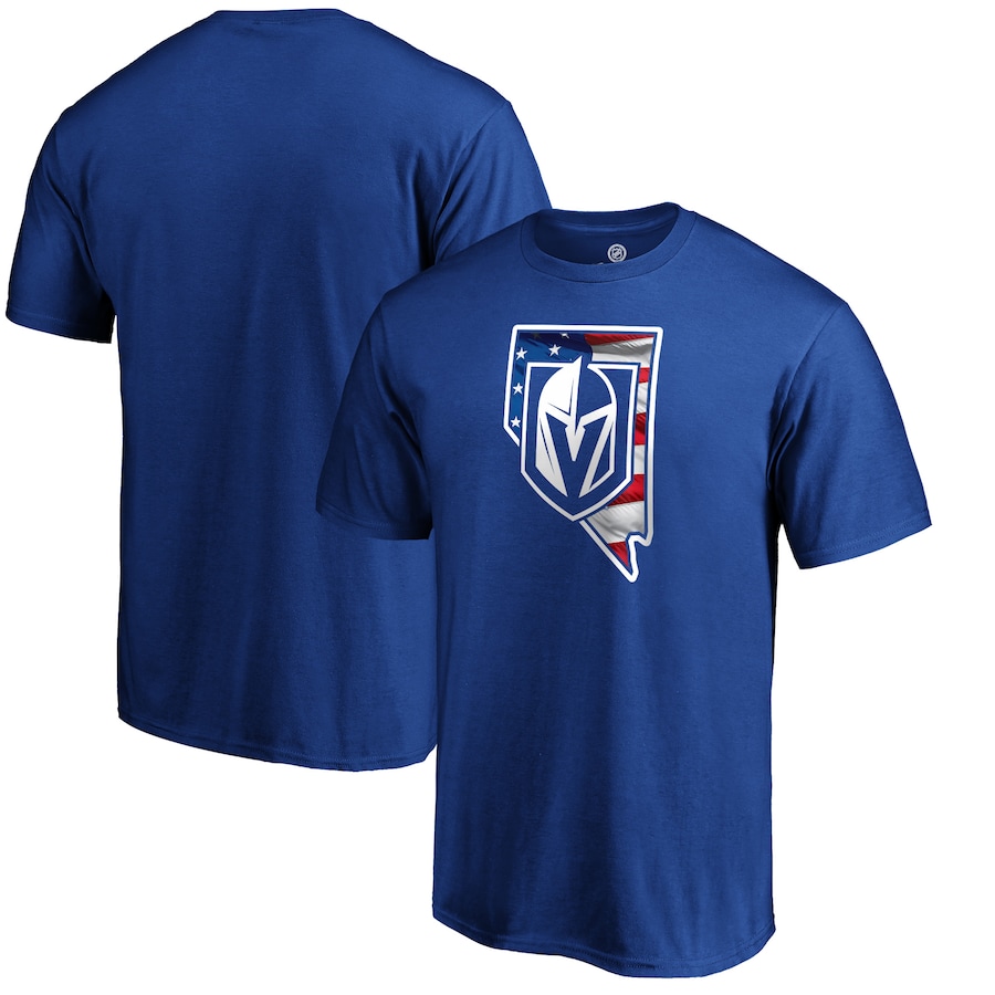 Men's Vegas Golden Knights Royal NHL Banner State T-Shirt - ujerseystore