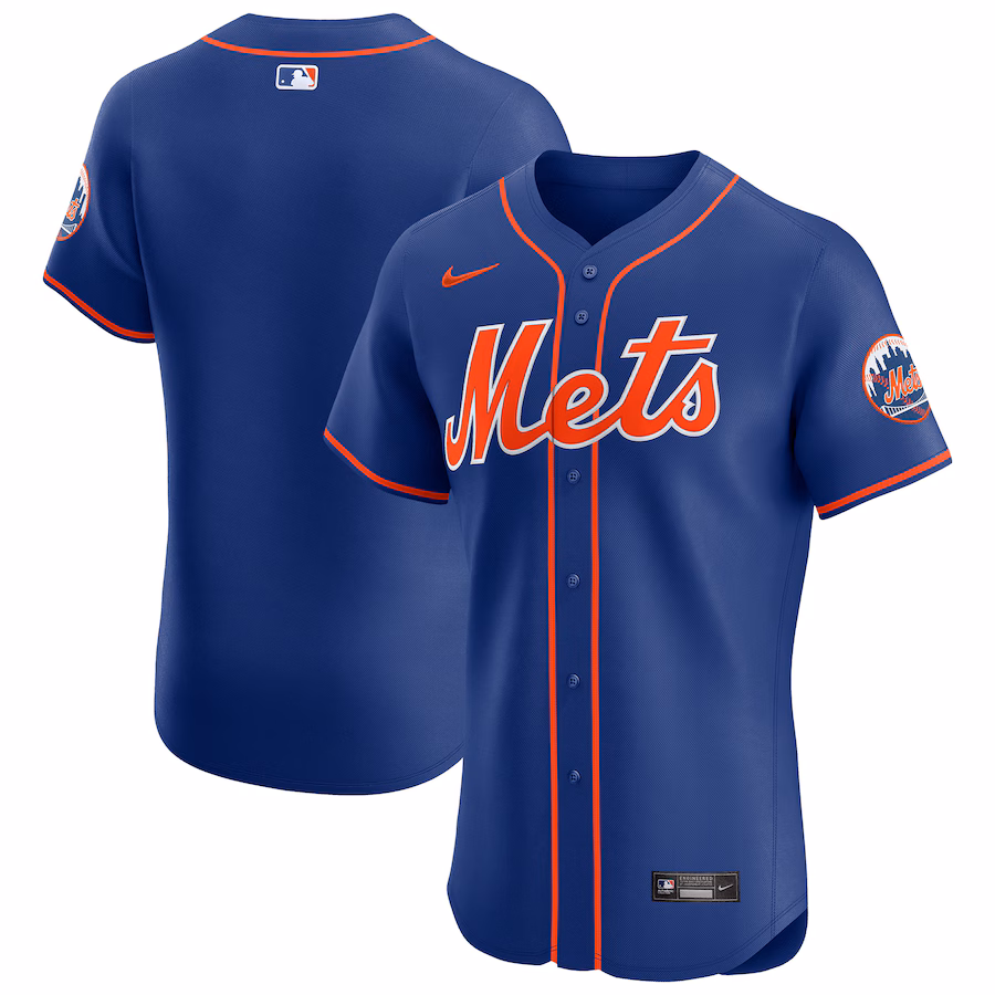 Men's New York Mets Nike Royal Alternate Vapor Premier Elite Patch Jersey - ujerseystore