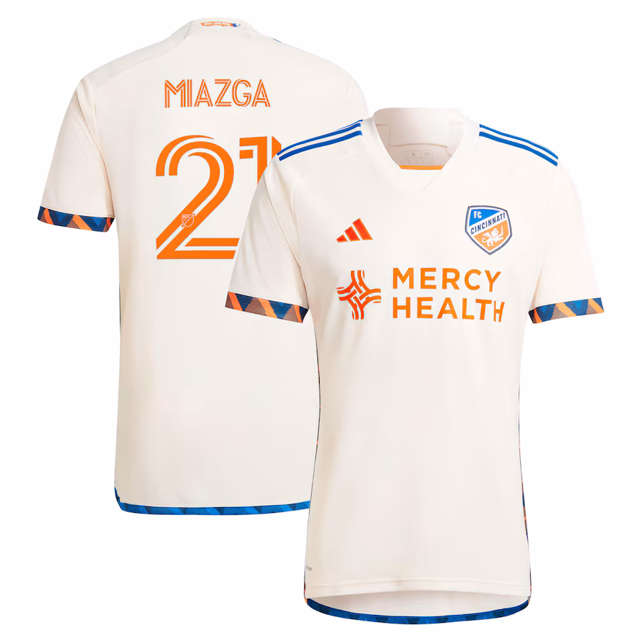 Men's FC Cincinnati Matt Miazga adidas White 2024 The Canvas Kit Replica Player Jersey - ujerseystore