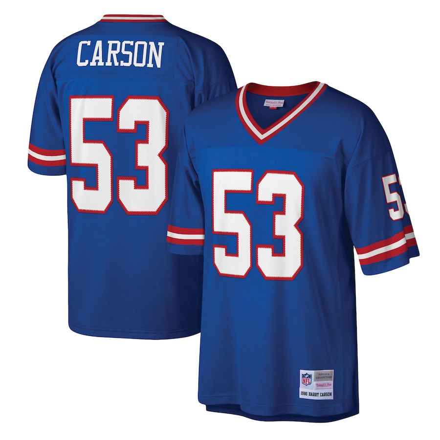 Men's New York Giants Harry Carson Mitchell & Ness Royal Legacy Replica Jersey - ujerseystore