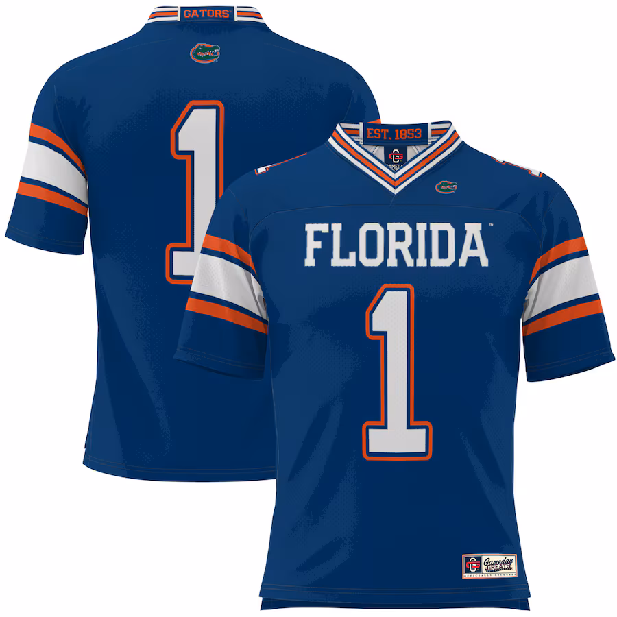 Men's GameDay Greats #1 Royal Florida Gators Football Jersey - ujerseystore