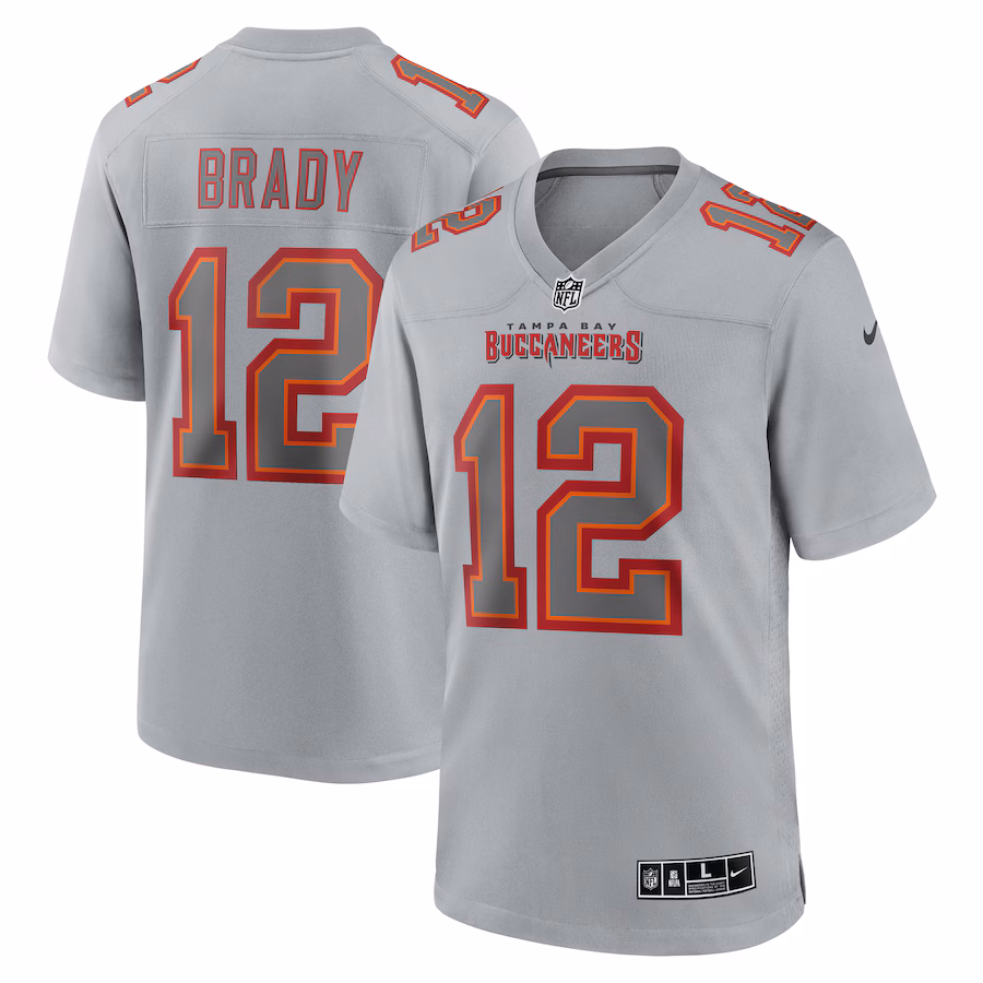 Men's Tampa Bay Buccaneers Tom Brady Nike Gray Atmosphere Fashion Game Jersey - ujerseystore
