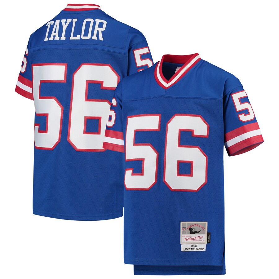 Youth New York Giants Lawrence Taylor Mitchell & Ness Royal 1986 Legacy Retired Player Jersey - ujerseystore