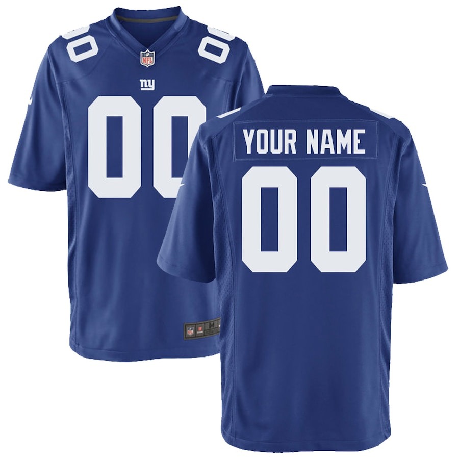 Youth New York Giants Nike Royal Custom Game Jersey - ujerseystore