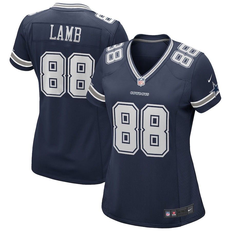 Women's Dallas Cowboys CeeDee Lamb Nike Navy Game Jersey - ujerseystore