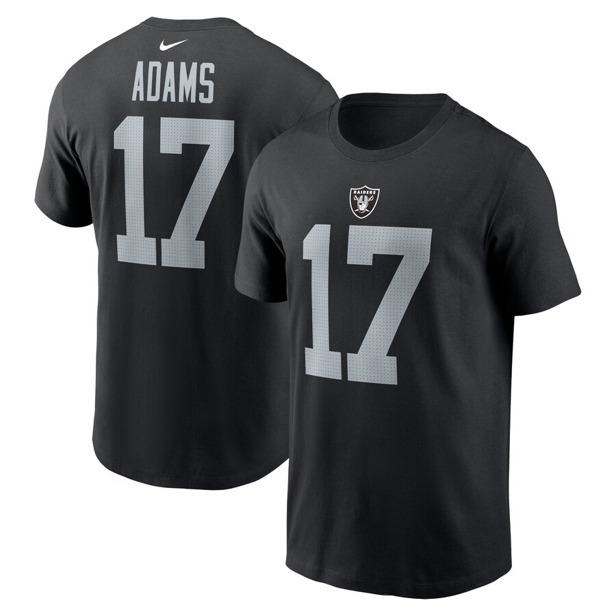 Men's Las Vegas Raiders Davante Adams Nike Black Player Name & Number T-Shirt - ujerseystore