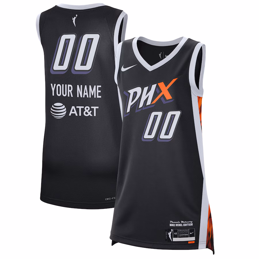 Unisex Phoenix Mercury Nike Black 2021 Rebel Edition Victory Custom Jersey - ujerseystore