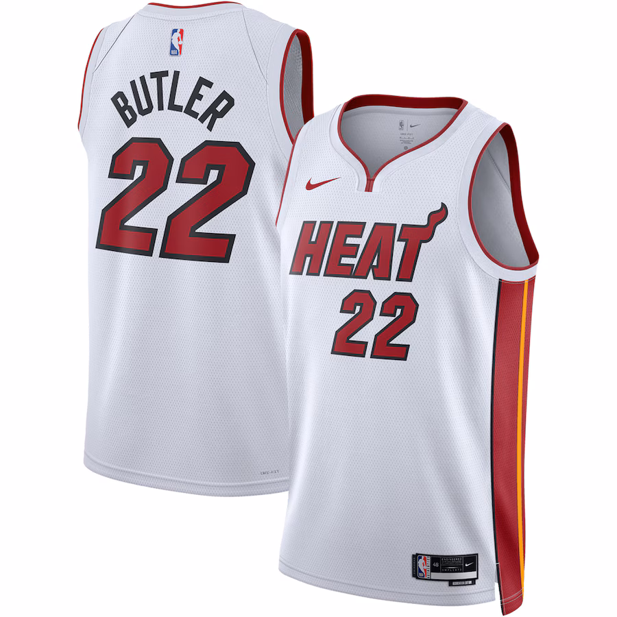 Unisex Miami Heat Jimmy Butler Nike White Swingman Jersey - Association Edition - ujerseystore