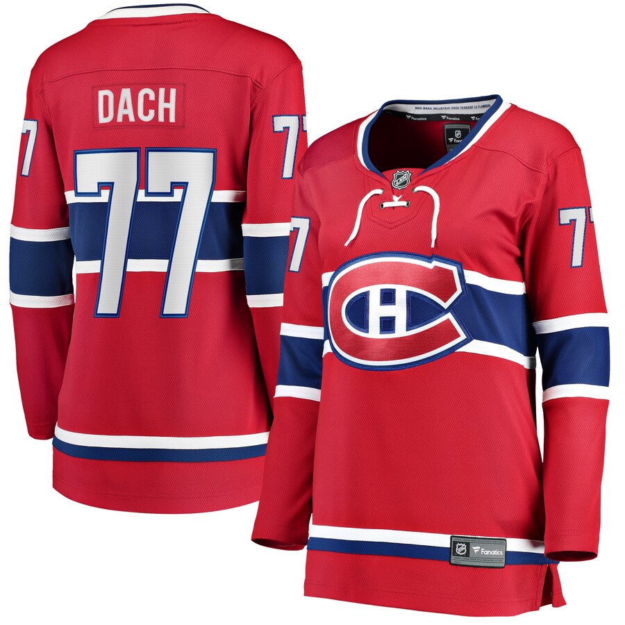 Women's Montreal Canadiens Kirby Dach Fanatics Branded Red Home Breakaway Player Jersey - ujerseystore