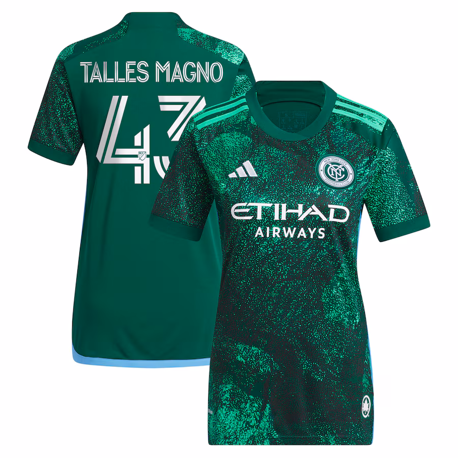 Women's New York City FC Talles Magno adidas Green 2023 The Parks Replica Player Jersey - ujerseystore