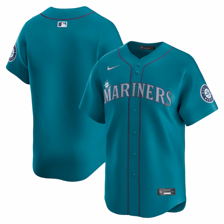 Men's Seattle Mariners Nike Aqua Alternate Limited Jersey - ujerseystore