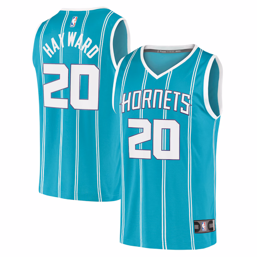 Men's Charlotte Hornets Gordon Hayward Fanatics Teal Fast Break Replica Jersey - Icon Edition - ujerseystore