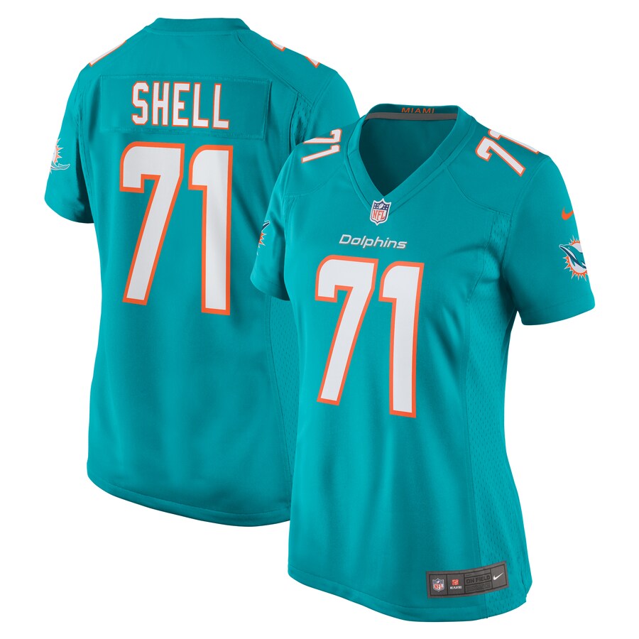 Women's Miami Dolphins Brandon Shell Nike Aqua Home Game Player Jersey - ujerseystore