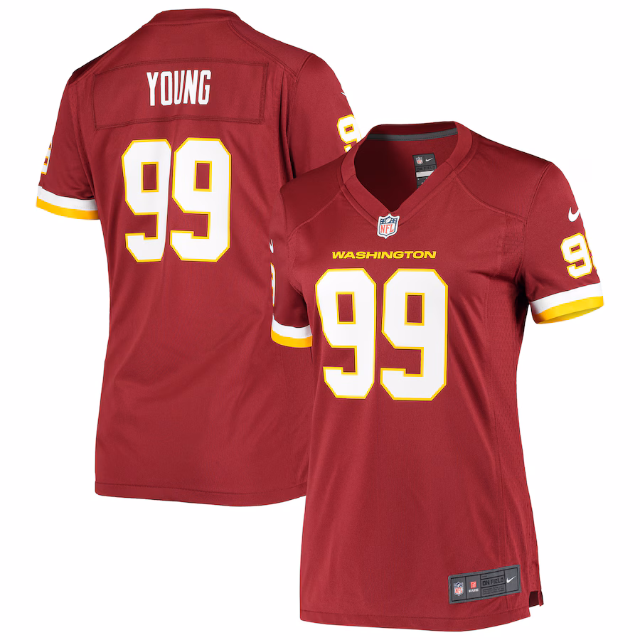 Women's Washington Football Team Chase Young Nike Burgundy Player Game Jersey - ujerseystore
