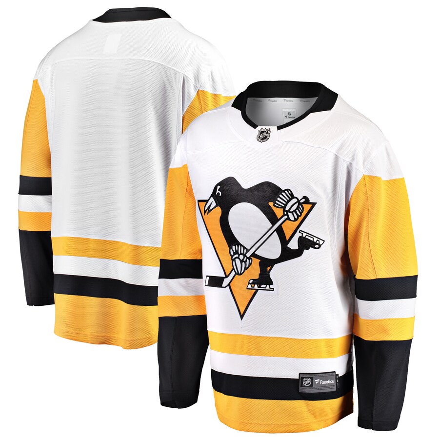 Men's Pittsburgh Penguins Fanatics Branded White Breakaway Away Jersey - ujerseystore