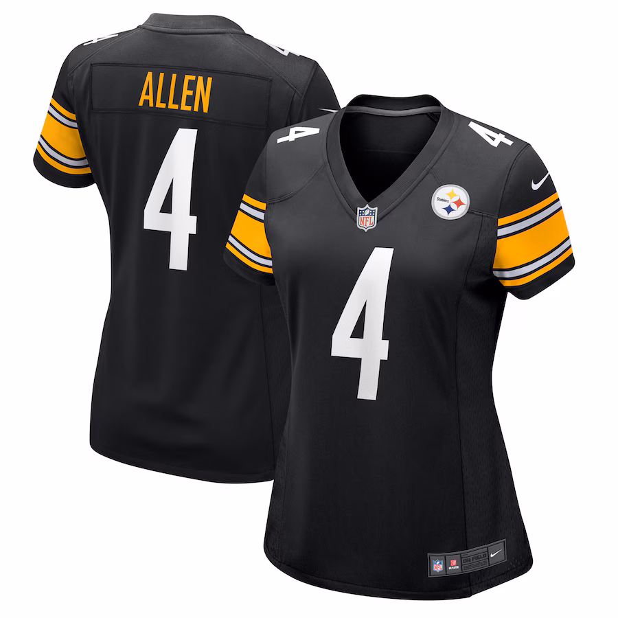 Women's Pittsburgh Steelers Kyle Allen Nike Black Game Jersey - ujerseystore