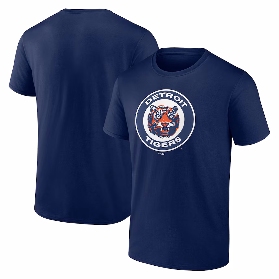 Men's Detroit Tigers Navy Cooperstown Collection Huntington Team T-Shirt - ujerseystore