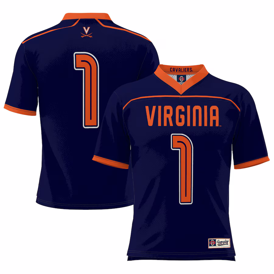 Men's GameDay Greats  Navy Virginia Cavaliers #1 Lightweight Lacrosse Jersey - ujerseystore