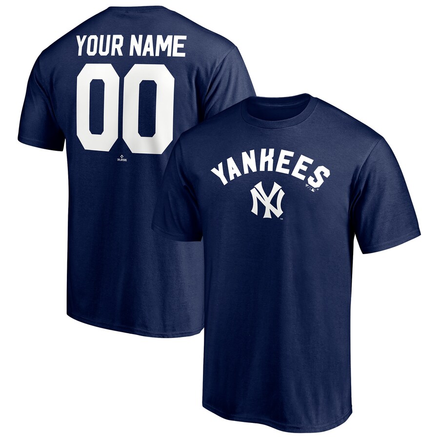 Men's New York Yankees Navy Cooperstown Winning Streak Personalized Name & Number T-Shirt - ujerseystore