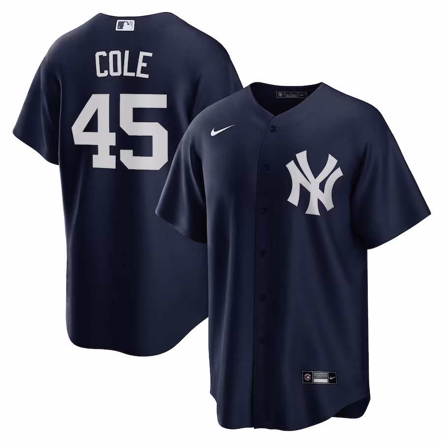Men's New York Yankees Gerrit Cole Nike Navy Alternate Replica Player Name Jersey - ujerseystore