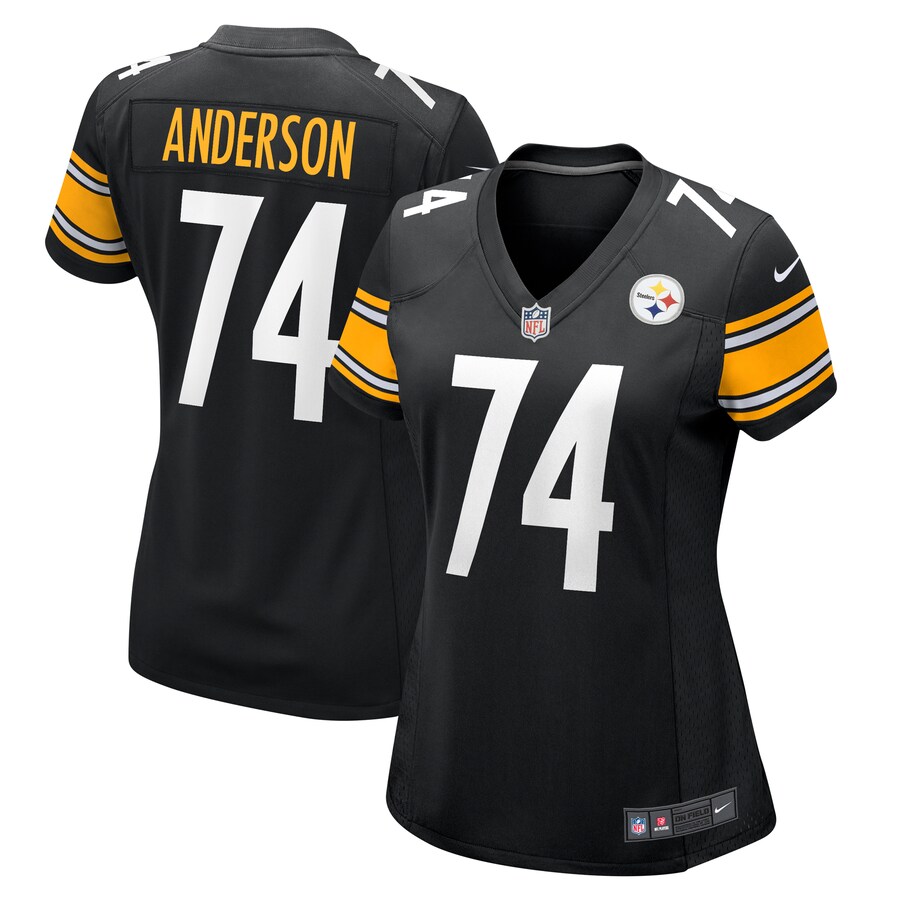 Women's Pittsburgh Steelers Spencer Anderson Nike  Black  Game Jersey - ujerseystore