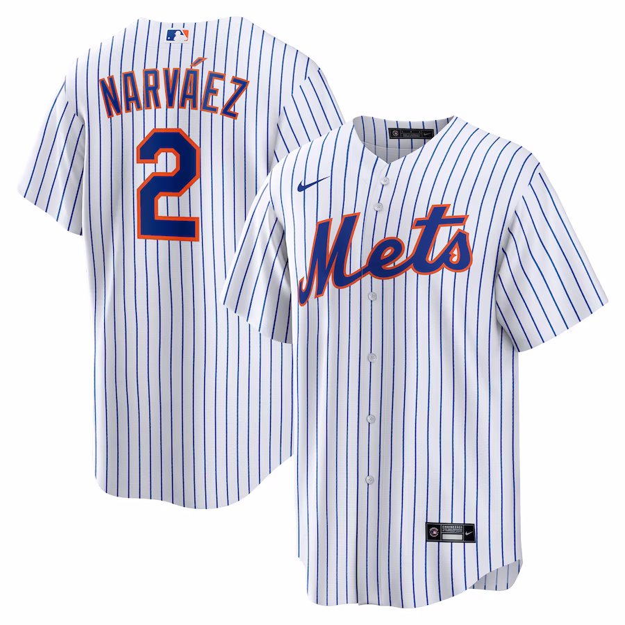 Men's New York Mets Omar Narváez Nike White Home  Replica Player Jersey - ujerseystore