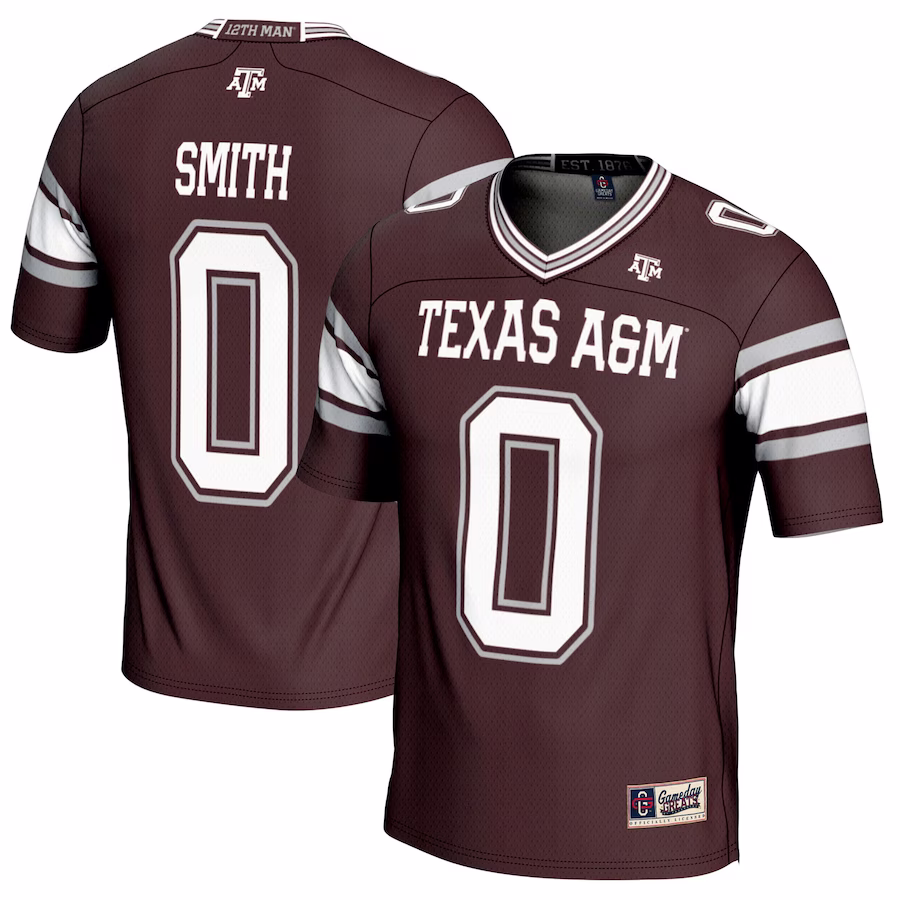 Ainias Smith Texas A&M Aggies GameDay Greats Youth NIL Player Football Jersey - Maroon - ujerseystore