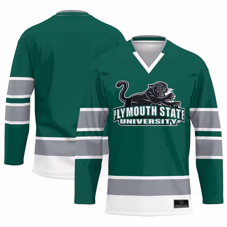 Plymouth State Panthers ProSphere Youth  Hockey Jersey - Green - ujerseystore