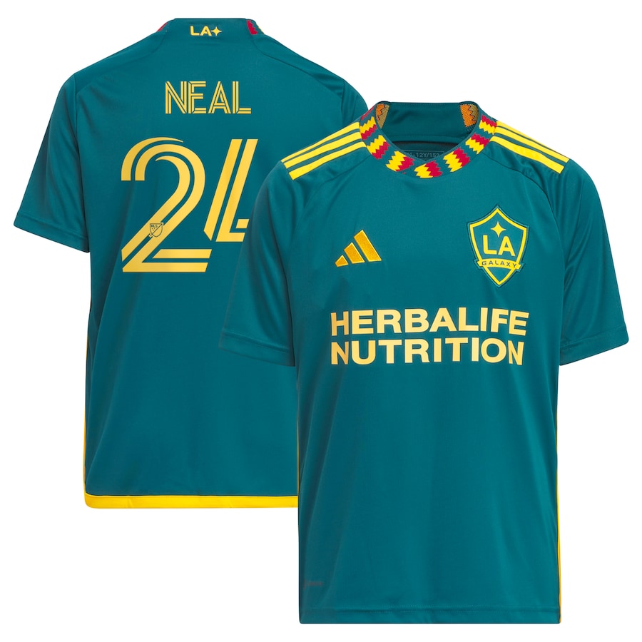 Youth LA Galaxy Jalen Neal adidas Green 2024 LA Kit Replica Player Jersey - ujerseystore