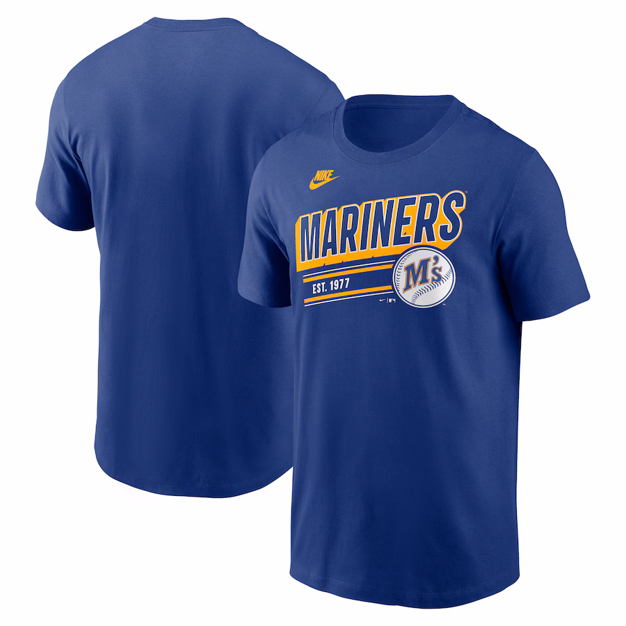 Men's Seattle Mariners Nike Royal Cooperstown Collection Retro T-Shirt - ujerseystore